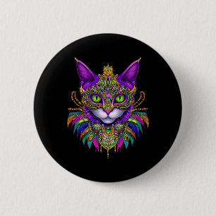 Carnival Costume Mardi Gras Cat Meowdi Gras Men Wo Button