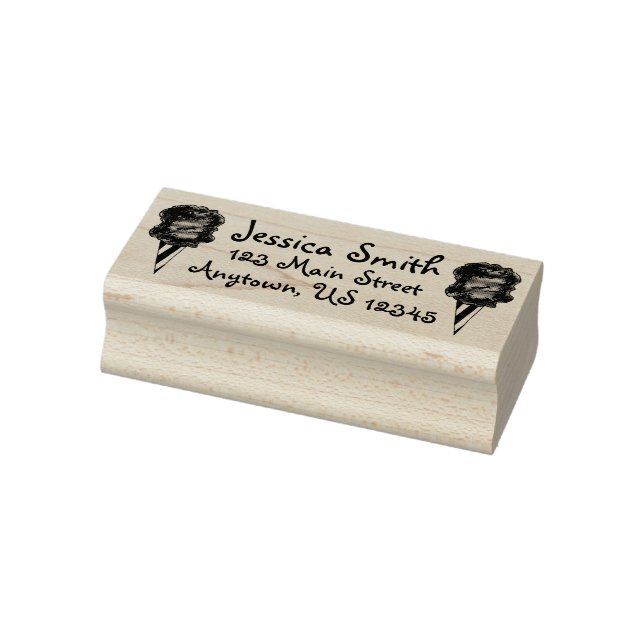 Carnival Cotton Candy Floss Spun Sugar-Adresse Gummistempel (Stempel)
