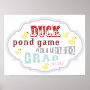 Carnival Duck Pond Gebirge Karneval Zirkus Geburts Poster
