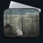 Carnival Evening, Henri Rousseau oil painting 1886 Laptopschutzhülle<br><div class="desc">Henri Rousseau,  oil on canvas,  1886... 
oil painting,  fine art,  traditional art,  modern art,  landscape,  winter,  cold,  bare trees,  carnival,  clown,  blue,  dark,  clouds,  cloudy,  overcast,  moon,  moonlight,  night,  nighttime,  grey,  gray,  spooky,  gloomy,  murky,  eclectic,  chic,  stately,  sophisticated,  funky,  home decor,  unique,  elegant,  quirky,  gothic, </div>