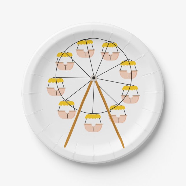 Carnival Ferris Wheel Pappteller (Vorderseite)