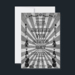 Carnival festival black and white save the date<br><div class="desc">The whole theme are based of carnival festival from the decoration to their costumes with black and white hues for colours with many cute big eyes animals to add more to its vibes.</div>