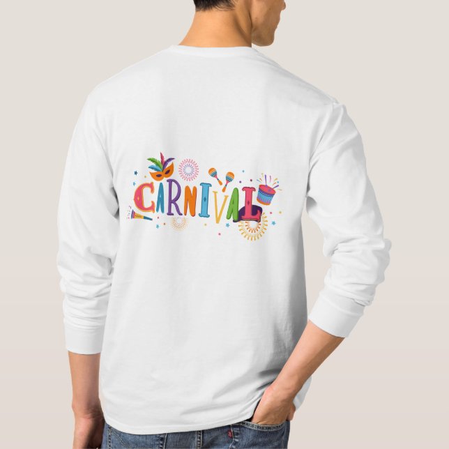 Carnival Festival Thema Design T - Shirt (Rückseite)