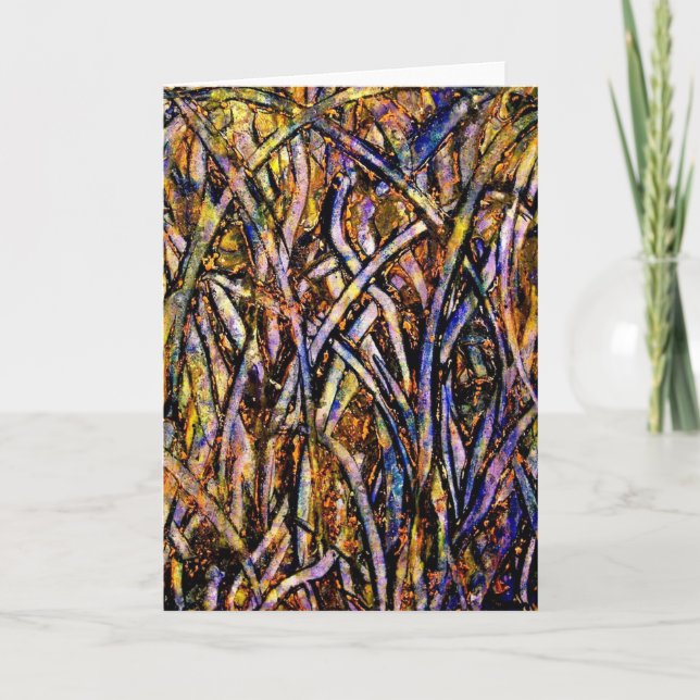Carnival Glass Grass With Orange Mold Fungus Karte (Vorderseite)