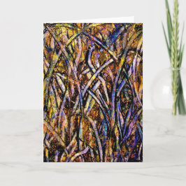 Carnival Glass Grass With Orange Mold Fungus Karte