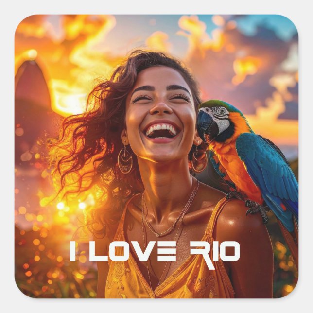 CARNIVAL IN RIO QUADRATISCHER AUFKLEBER (Vorderseite)