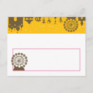 Carnival mit schriftlicher Platzkarte Postkarte