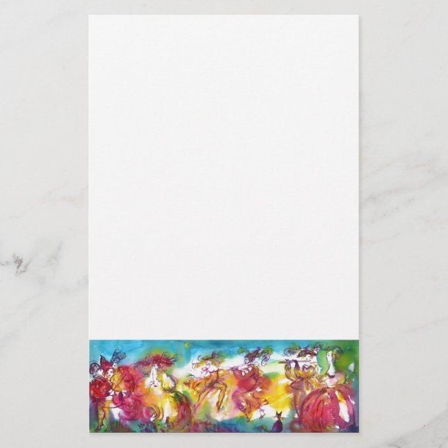 CARNIVAL NIGHT / Venezianische Masquerade, Tanzmus Briefpapier (Vorderseite)