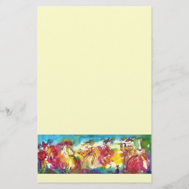 CARNIVAL NIGHT / Venezianische Masquerade, Tanzmus Briefpapier (Vorderseite)