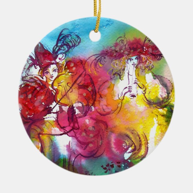 CARNIVAL NIGHT / Venezianische Masquerade, Tanzmus Keramikornament (Vorne)