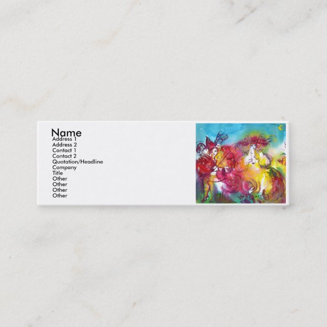 CARNIVAL NIGHT / Venezianische Masquerade, Tanzmus Mini Visitenkarte (Vorderseite)