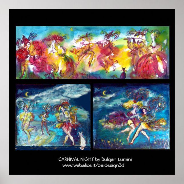 CARNIVAL NIGHT / Venezianische Masquerade, Tanzmus Poster (Vorne)