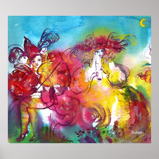 CARNIVAL NIGHT / Venezianische Masquerade, Tanzmus Poster (Vorne)