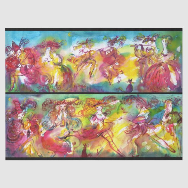 CARNIVAL NIGHT / Venezianische Masquerade, Tanzmus Seidenpapier (Vorderseite)