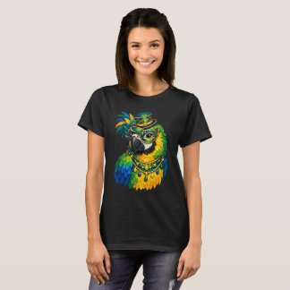 Carnival Parrot Colorful Graphic T-Shirt