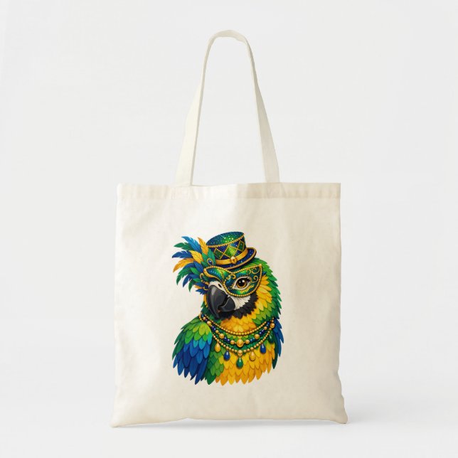 Carnival Parrot Exotic Art Tote Bag (Devant)