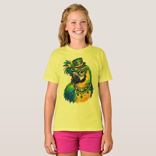 Carnival Parrot Kids Graphic T-Shirt (Devant entier)