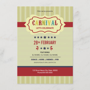 Carnival Party Flyer Einladung