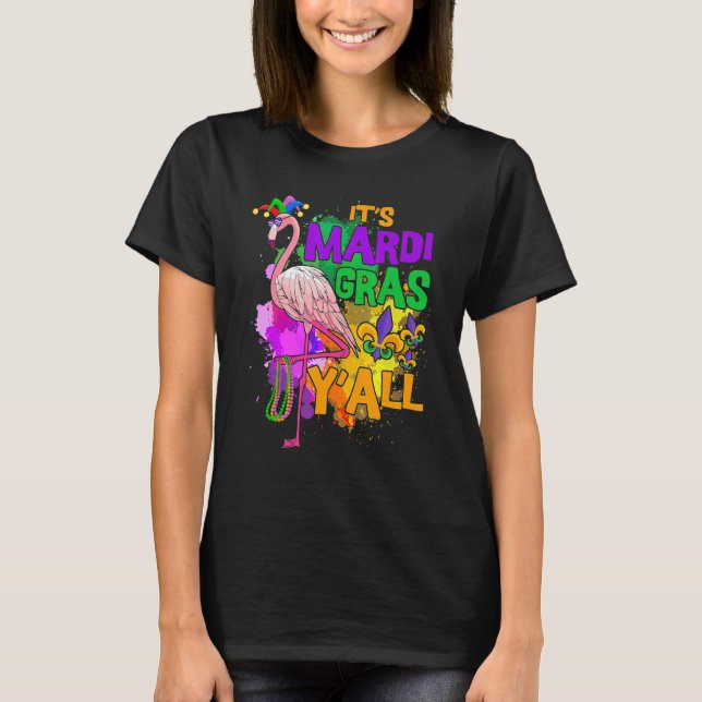 Carnival Party Idee Flamingo Mardi Gras 2 T-Shirt (Vorderseite)