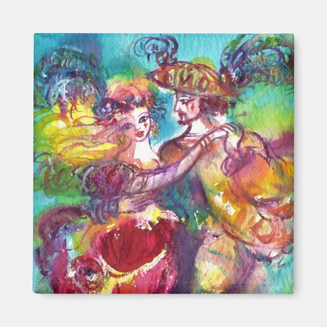 CARNIVAL TANCE Venezianischer Maskenball Magnet (Vorne)