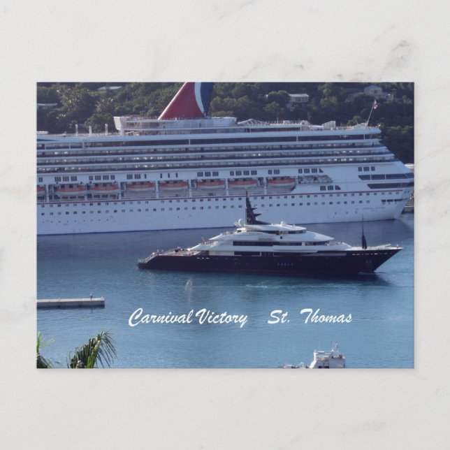 Carnival Victory St. Thomas Postkarte (Vorderseite)