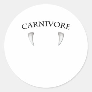 Carnivore Fang Runder Aufkleber