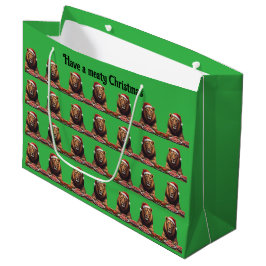 carnivore lion Christmas holiday gift bag Große Geschenktüte