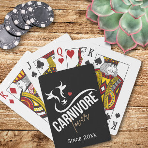 Carnivore Lover Stylish Black Spielkarten