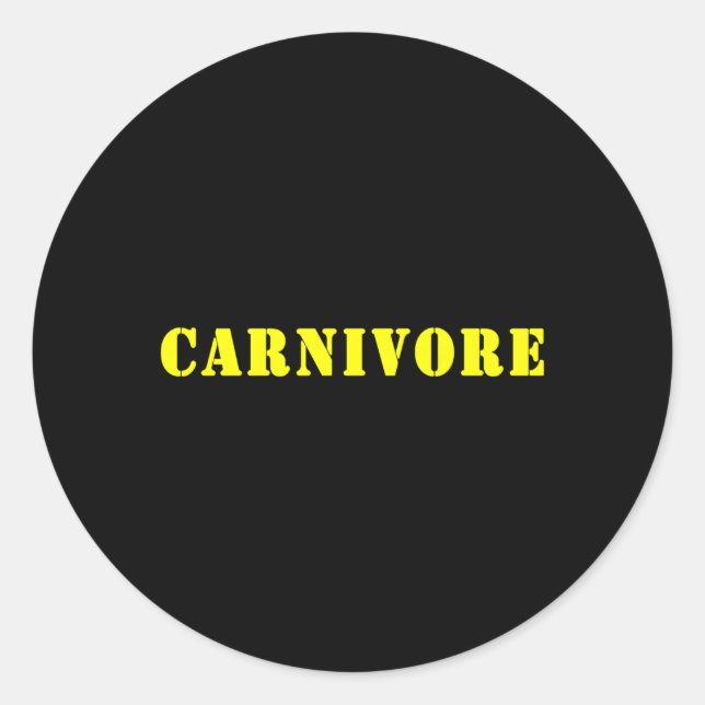 Carnivore Runder Aufkleber (Vorderseite)