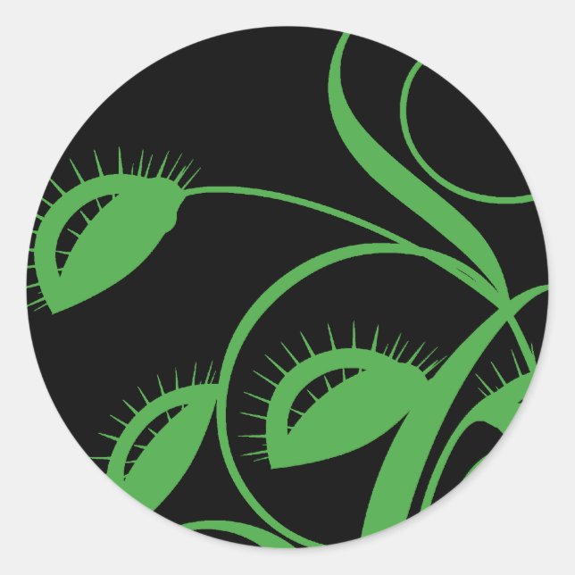Carnivory Venus Flytrap Runder Aufkleber (Vorderseite)