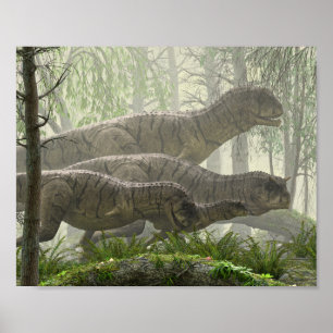 Carnotaurus Herd Poster