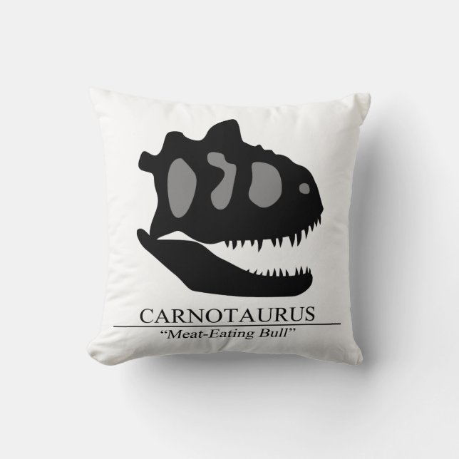 Carnotaurus Skull Kissen (Vorderseite)