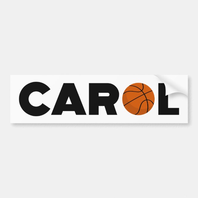 Carol Basketball Autoaufkleber (Vorne)