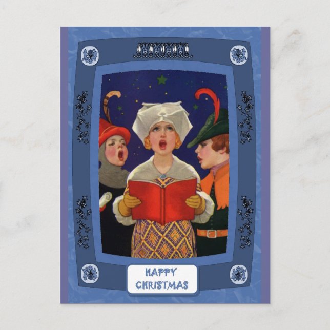 Carol chant - Silent nuit traditionnelle carte de  (Devant)