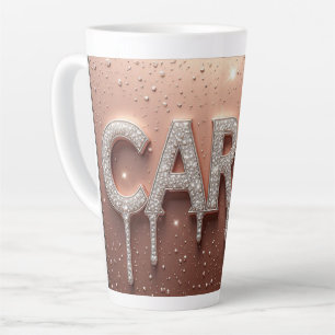 Carol Name in triefendem Gold Milchtasse