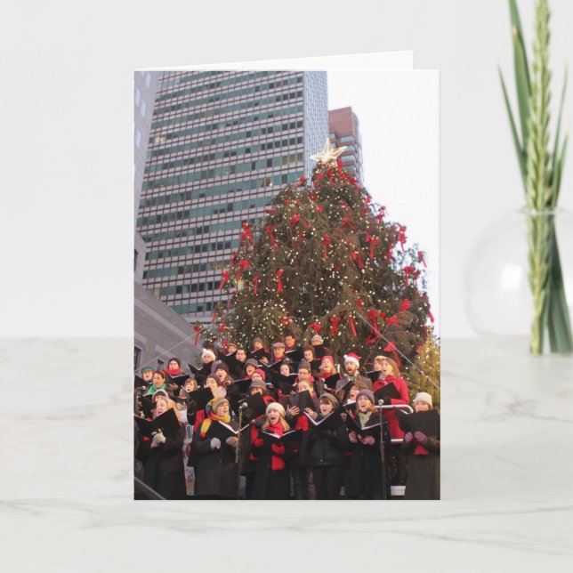 Carol Singers Feiertagskarte (Vorderseite)