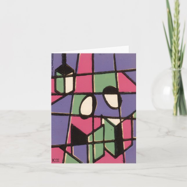 Carolers Feiertagskarte (Vorderseite)