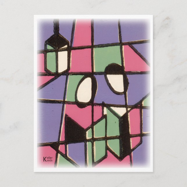 Carolers Postkarte (Vorderseite)