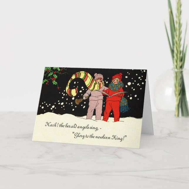 Caroleurs de cartes de Noël Vintage (Devant)