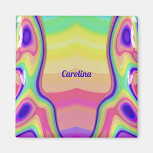 CAROLINA ~ Abstraktes Muster ~ mehrfarbig ~ Magnet