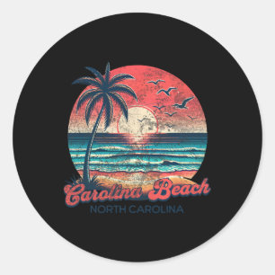 Carolina Beach _2 Runder Aufkleber