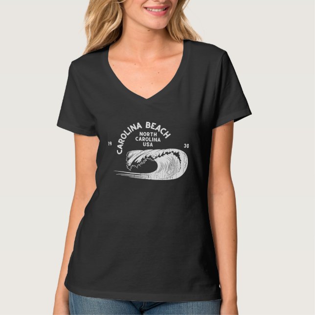 Carolina Beach NC Summertime Vacationing Rolling W T-Shirt (Vorderseite)