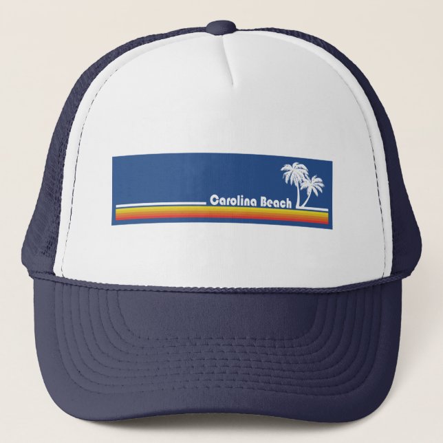 Carolina Beach North Carolina Truckerkappe (Vorderseite)
