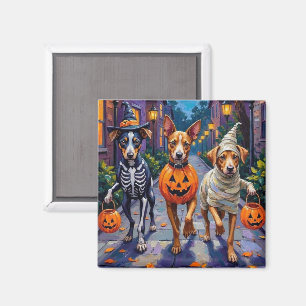 Carolina beim Trick-or-Treat in Halloween-Kostümen Magnet