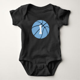 Carolina Blue Basketball Jersey Number Baby Baby Strampler