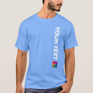 Carolina Blue Ihr Foto oder Logo Mens Modern T-Shirt