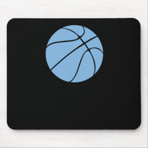 Carolina Blue Light Blue Basketball Grafik mit O Mousepad