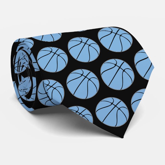 Carolina Blue / Light Blue Basketball Trainer Spor Krawatte (Gerollt)