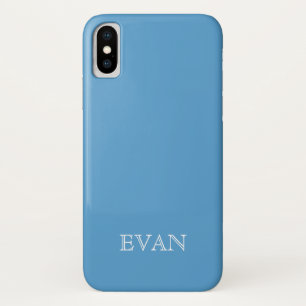 CAROLINA BLUE Solid Arrière - plan iPhone X Coque