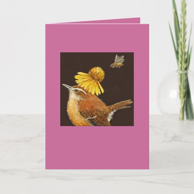 Carolina carte à tisser avec abeille et fleur (Devant)